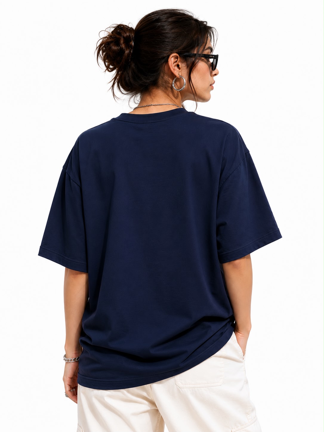DROISH "Core Crest" Oversized T-Shirt Navy Blue - Image 8