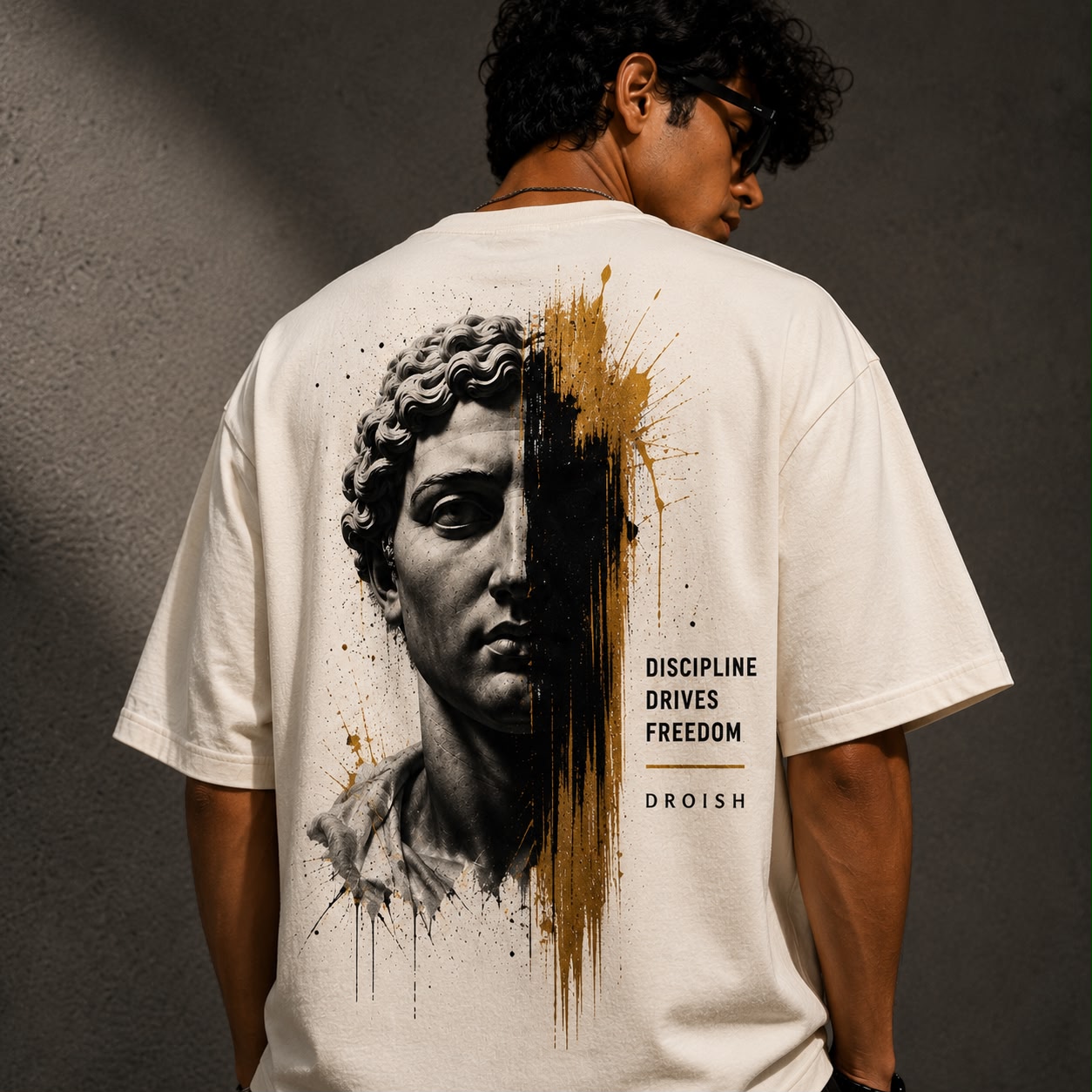 DROISH Art of Light Edition — "Discipline Drives Freedom" Sand Beige - Image 2