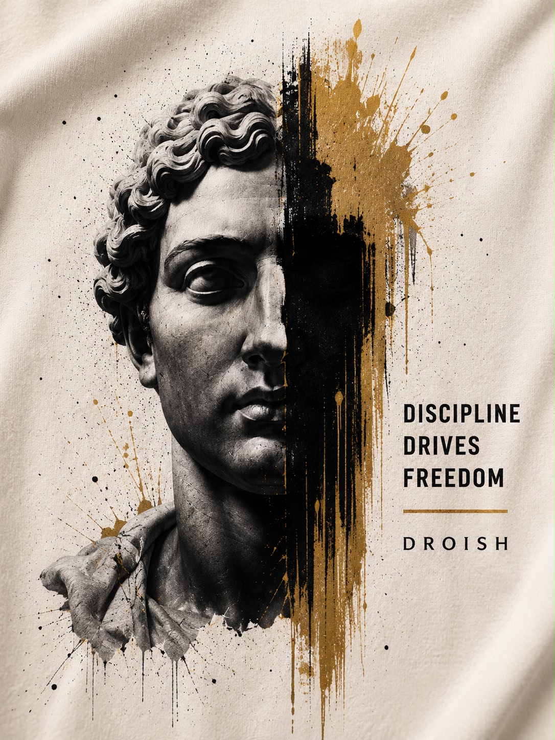 DROISH Art of Light Edition — "Discipline Drives Freedom" Sand Beige - Image 7